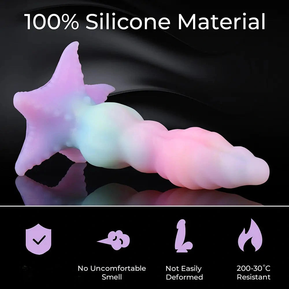 9.65in Monster Big Knot Fantasy Dildo Female Toy With Anal Stimulation