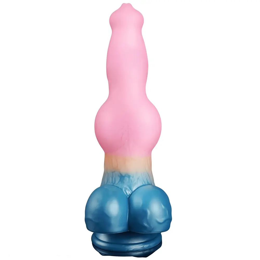 9.65in Monster Dog Knot Large Animal Wolf Silicone Soft Dildo For Anus