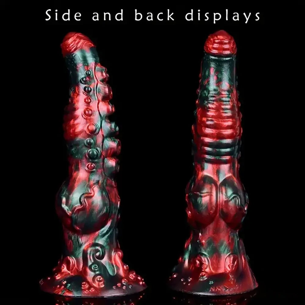 9.65in Silicone Big Soft Thick Tentacle Octopus Monster Dildo Sex Toy