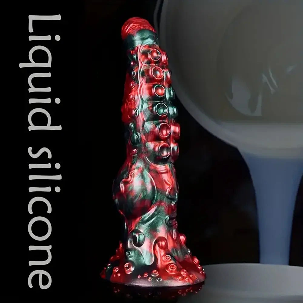 9.65in Silicone Big Soft Thick Tentacle Octopus Monster Dildo Sex Toy