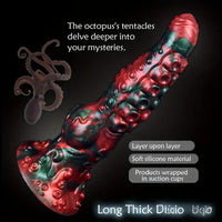 9.65in Silicone Big Soft Thick Tentacle Octopus Monster Dildo Sex Toy