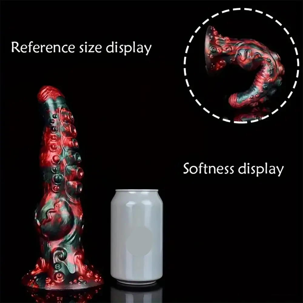 9.65in Silicone Big Soft Thick Tentacle Octopus Monster Dildo Sex Toy