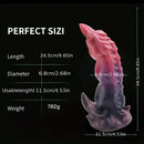 9.65in Silicone Dragon Starry Color Big Soft Dildo For Women Men Couples