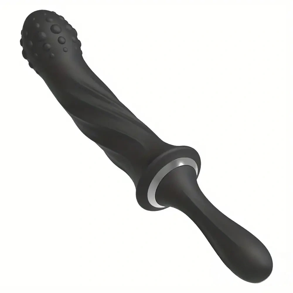 9.65in Silicone Soft Vibrating Dildo With Handle For G-spot Stimulator