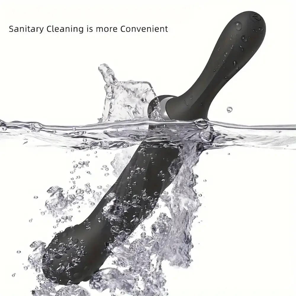 9.65in Silicone Soft Vibrating Dildo With Handle For G-spot Stimulator