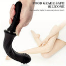 9.65in Silicone Soft Vibrating Dildo With Handle For G-spot Stimulator