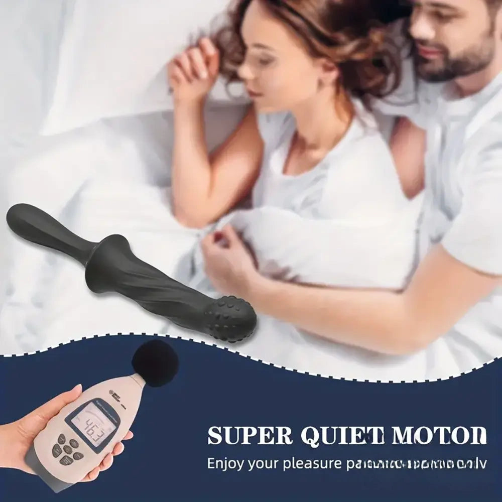 9.65in Silicone Soft Vibrating Dildo With Handle For G-spot Stimulator
