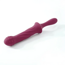 9.65in Silicone Soft Vibrating Dildo With Handle For G-spot Stimulator