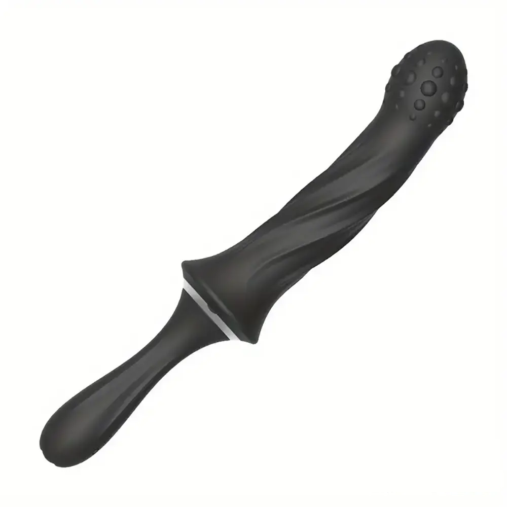 9.65in Silicone Soft Vibrating Dildo With Handle For G-spot Stimulator