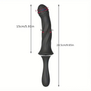 9.65in Silicone Soft Vibrating Dildo With Handle For G-spot Stimulator