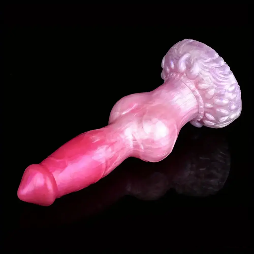9.65in Unisex Big Dog Knot Silicone Soft Dildo For Prostate Vaginal Massage
