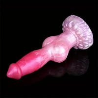 9.65in Unisex Big Dog Knot Silicone Soft Dildo For Prostate Vaginal Massage