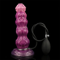 9.68in Inflatable Silicone Soft Big Fantasy Odd Dildo Penis Simulator