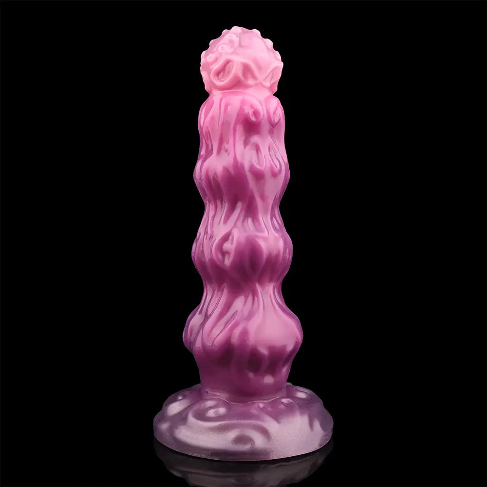 9.68in Inflatable Silicone Soft Big Fantasy Odd Dildo Penis Simulator