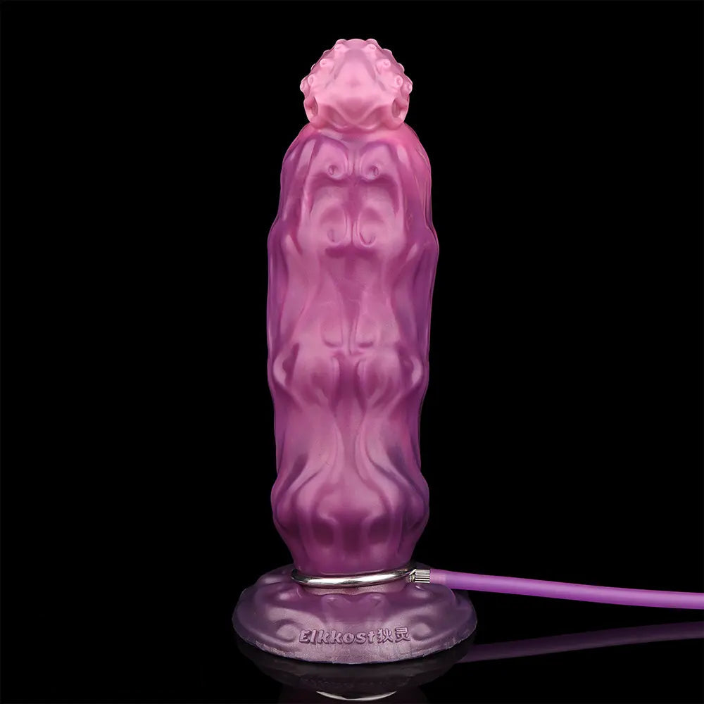 9.68in Inflatable Silicone Soft Big Fantasy Odd Dildo Penis Simulator