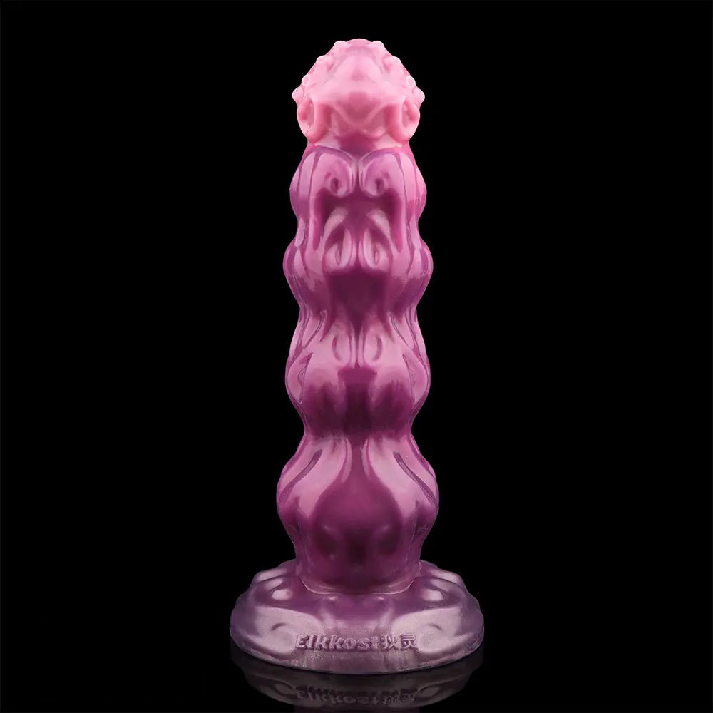 9.68in Inflatable Silicone Soft Big Fantasy Odd Dildo Penis Simulator