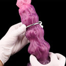 9.68in Inflatable Silicone Soft Big Fantasy Odd Dildo Penis Simulator