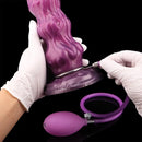 9.68in Inflatable Silicone Soft Big Fantasy Odd Dildo Penis Simulator