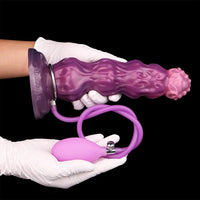 9.68in Inflatable Silicone Soft Big Fantasy Odd Dildo Penis Simulator
