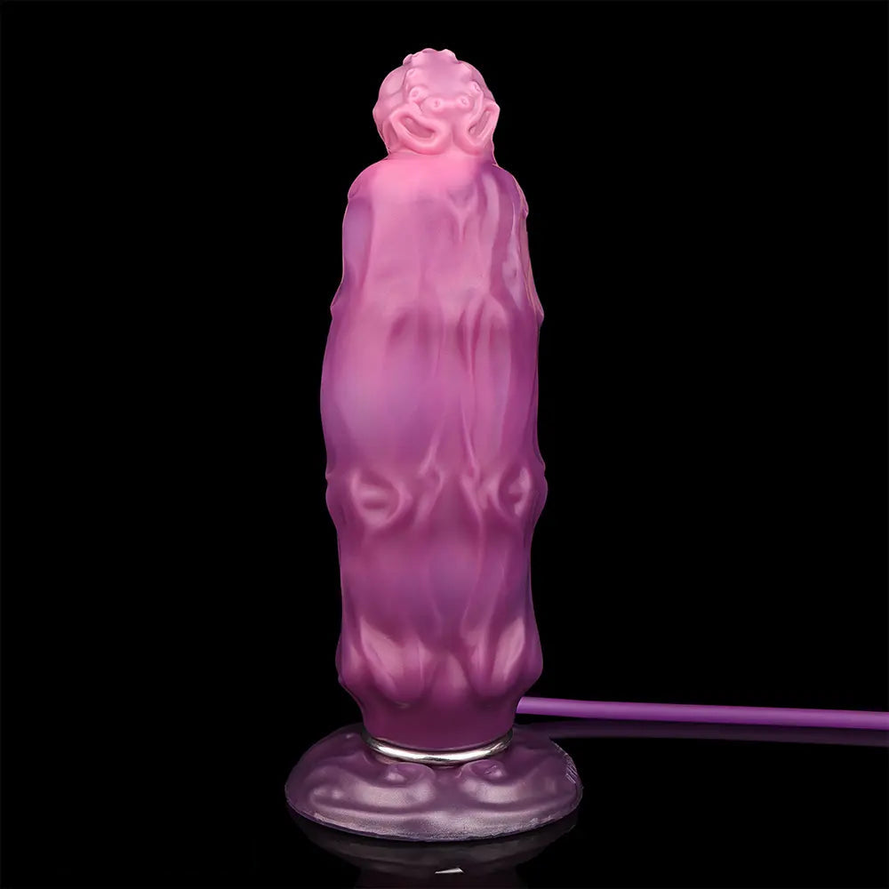 9.68in Inflatable Silicone Soft Big Fantasy Odd Dildo Penis Simulator