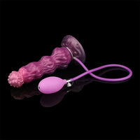 9.68in Inflatable Silicone Soft Big Fantasy Odd Dildo Penis Simulator
