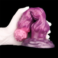 9.68in Inflatable Silicone Soft Big Fantasy Odd Dildo Penis Simulator