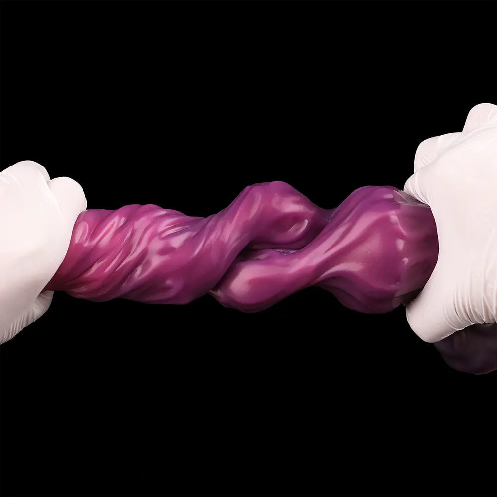 9.68in Inflatable Silicone Soft Big Fantasy Odd Dildo Penis Simulator