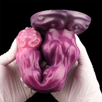 9.68in Inflatable Silicone Soft Big Fantasy Odd Dildo Penis Simulator