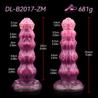 9.68in Inflatable Silicone Soft Big Fantasy Odd Dildo Penis Simulator