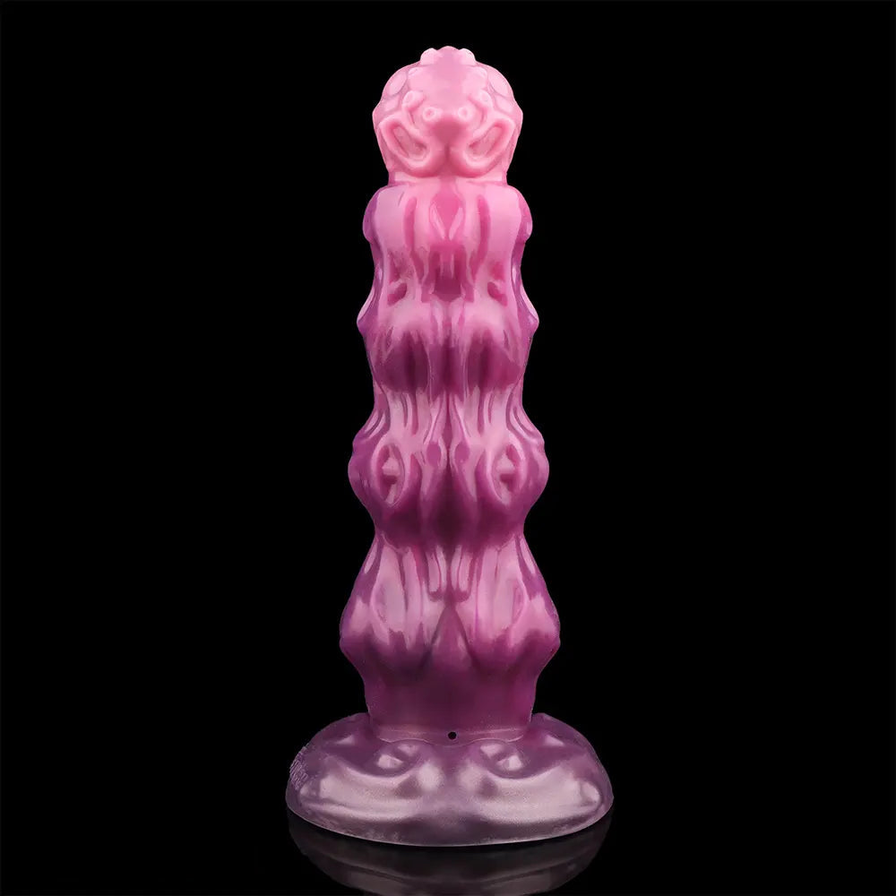 9.68in Inflatable Silicone Soft Big Fantasy Odd Dildo Penis Simulator
