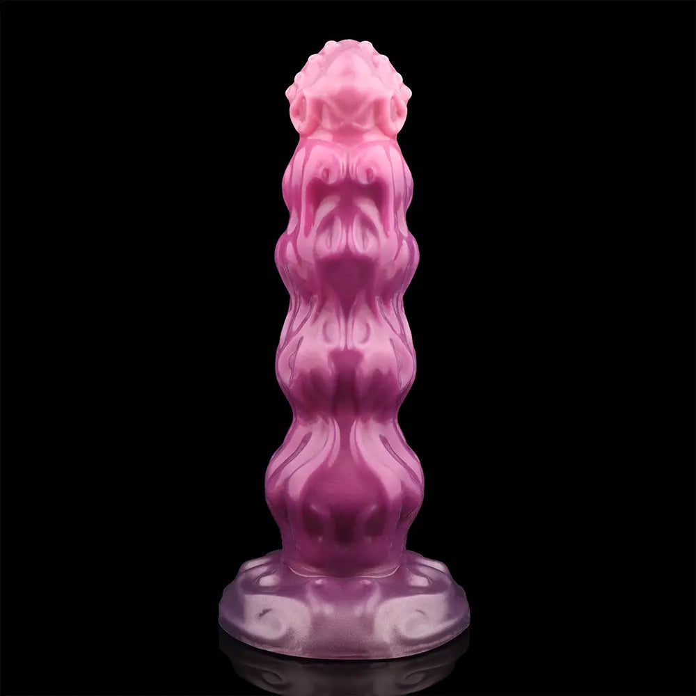 9.68in Inflatable Silicone Soft Big Fantasy Odd Dildo Penis Simulator