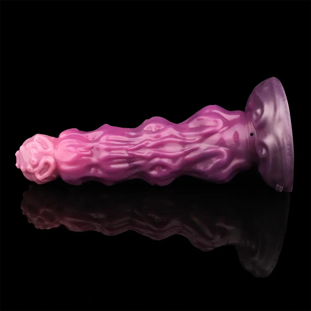 9.68in Inflatable Silicone Soft Big Fantasy Odd Dildo Penis Simulator