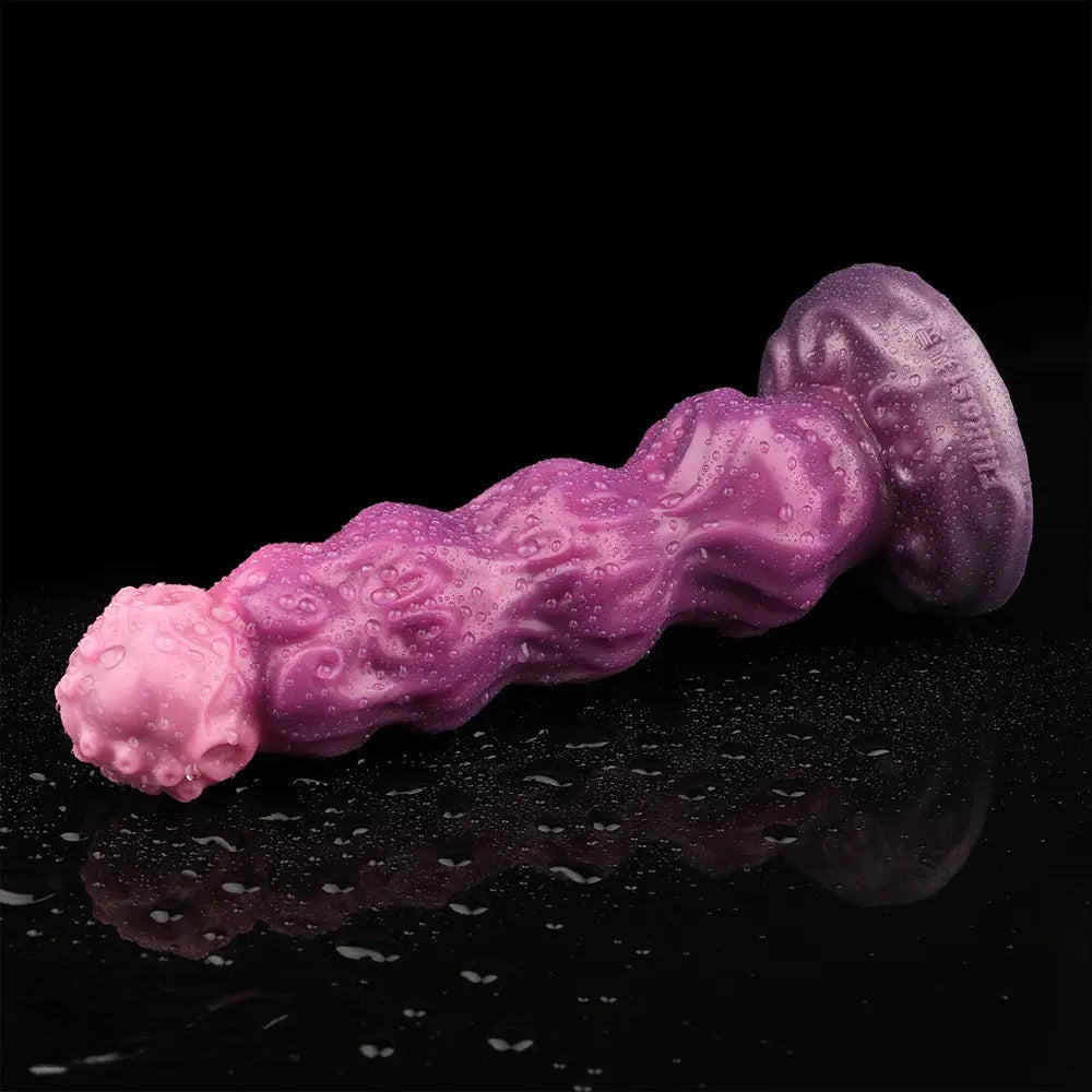 9.68in Inflatable Silicone Soft Big Fantasy Odd Dildo Penis Simulator