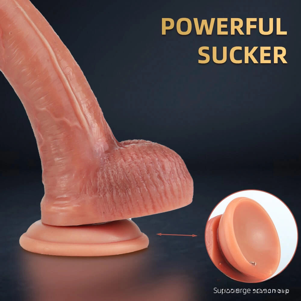 9.69in Asian Tender Penis Real Large Dildo Female Masturbator