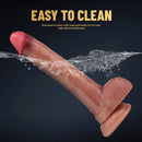 9.69in Asian Tender Penis Real Large Dildo Female Masturbator