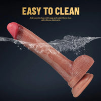 9.69in Asian Tender Penis Real Large Dildo Female Masturbator