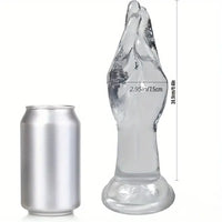 9.6in Big Clear Fist Hand Dildo Adult Sex Toy For Anal Fisting Sex