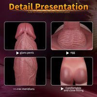 9.6in Hollow Leather Pants Strap on Dildo Liquid Silicone Dildo Sex Toy