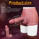 9.6in Hollow Leather Pants Strap on Dildo Liquid Silicone Dildo Sex Toy