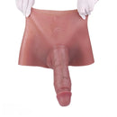9.6in Hollow Leather Pants Strap on Dildo Liquid Silicone Dildo Sex Toy