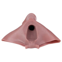 9.6in Hollow Leather Pants Strap on Dildo Liquid Silicone Dildo Sex Toy