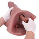 9.6in Hollow Leather Pants Strap on Dildo Liquid Silicone Dildo Sex Toy