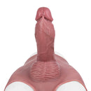 9.6in Hollow Leather Pants Strap on Dildo Liquid Silicone Dildo Sex Toy