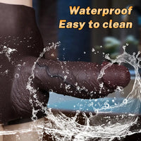 9.6in Hollow Soft Liquid Silicone Realistic Strap on Dildo Panty For Sex