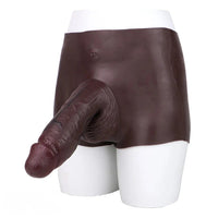9.6in Hollow Soft Liquid Silicone Realistic Strap on Dildo Panty For Sex