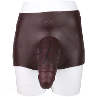 9.6in Hollow Soft Liquid Silicone Realistic Strap on Dildo Panty For Sex