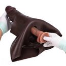 9.6in Hollow Soft Liquid Silicone Realistic Strap on Dildo Panty For Sex