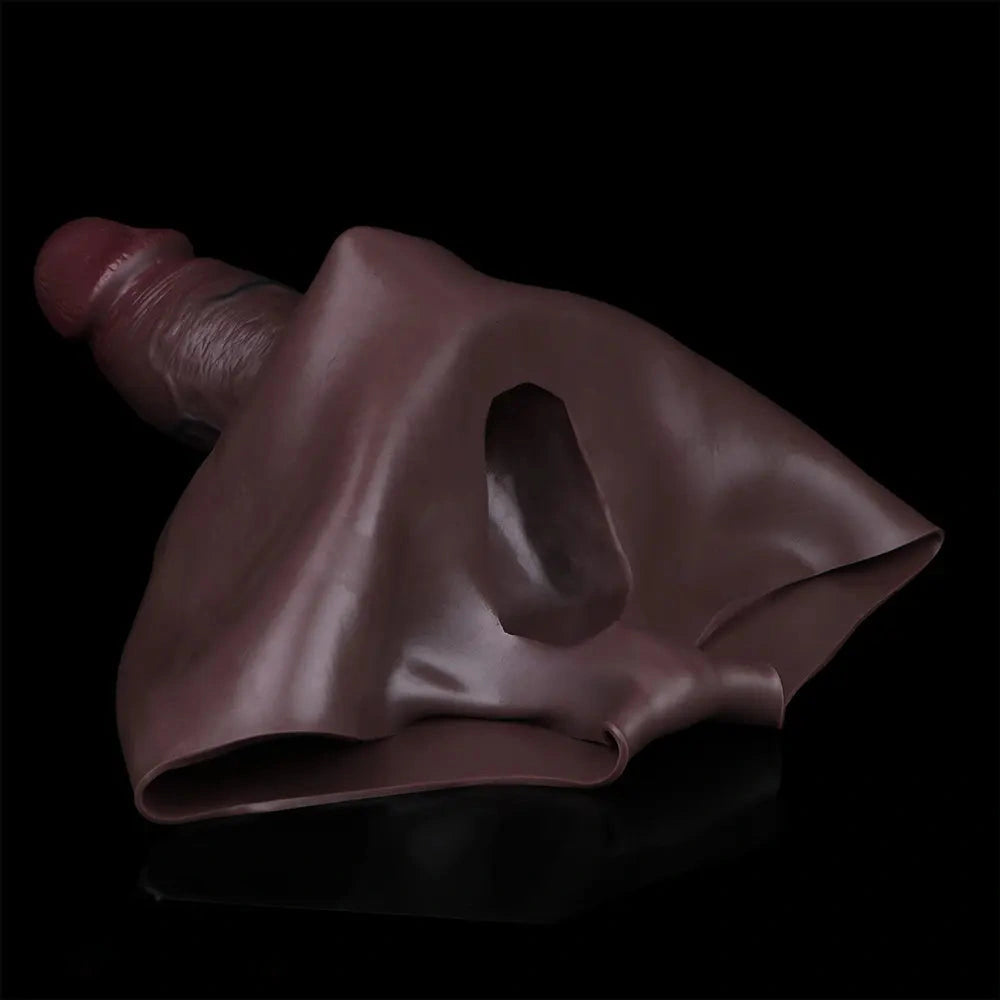 9.6in Hollow Soft Liquid Silicone Realistic Strap on Dildo Panty For Sex