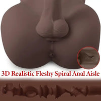 9.6in Male Dildo Sex Doll Torso With Flexible Dildo Realistic Big Cock