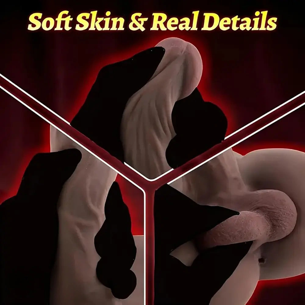 9.6in Male Dildo Sex Doll Torso With Flexible Dildo Realistic Big Cock